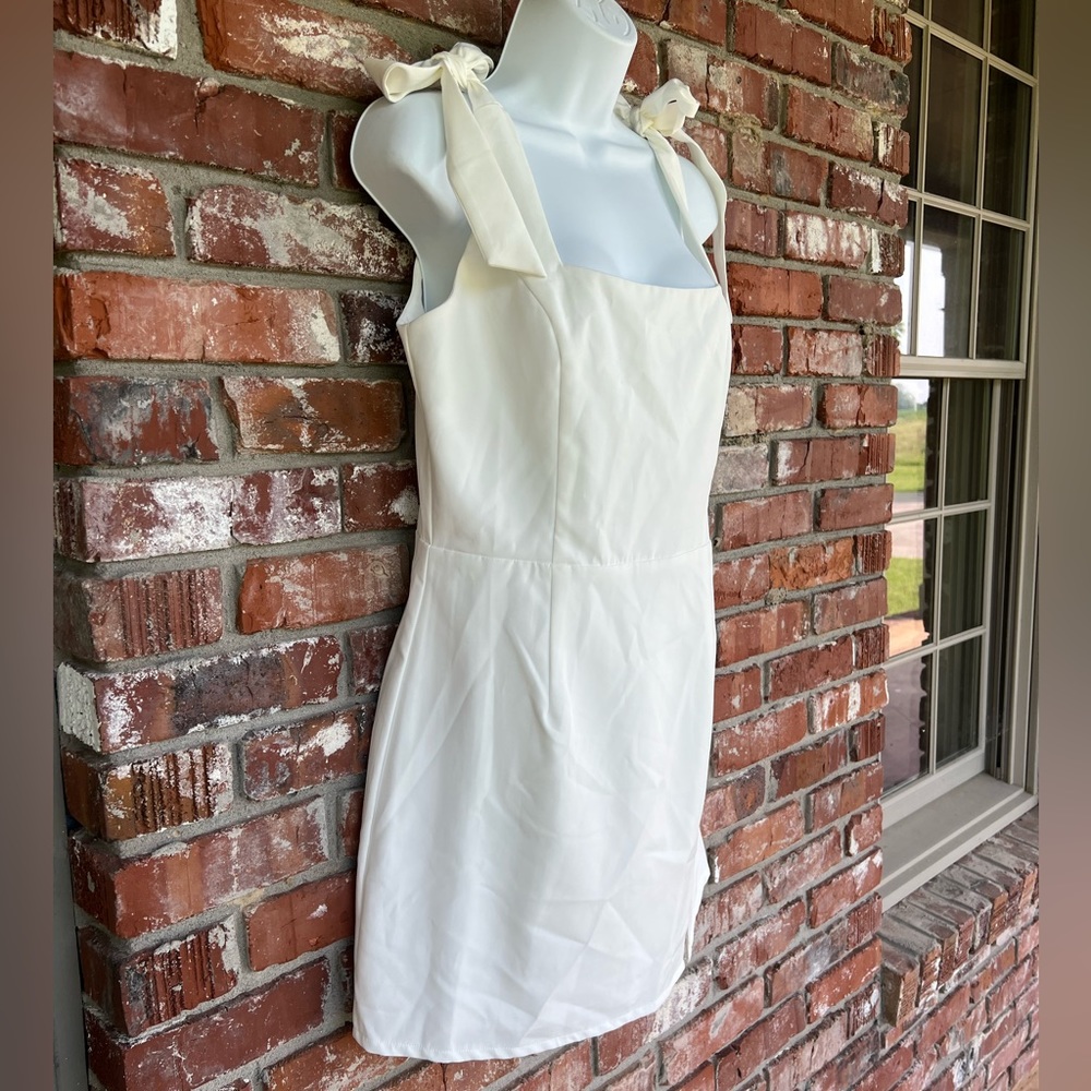 NWT Lulus off white midi dress  Size L - Picture 7 of 9